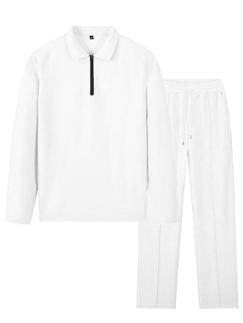 Men's sporty tracksuit with textured outer material and practical zip pockets Lisslune