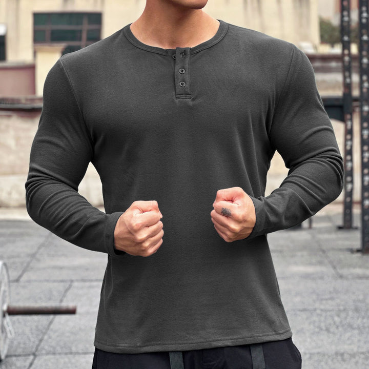 Men's stylish long-sleeve shirt with modern button closure Lisslune