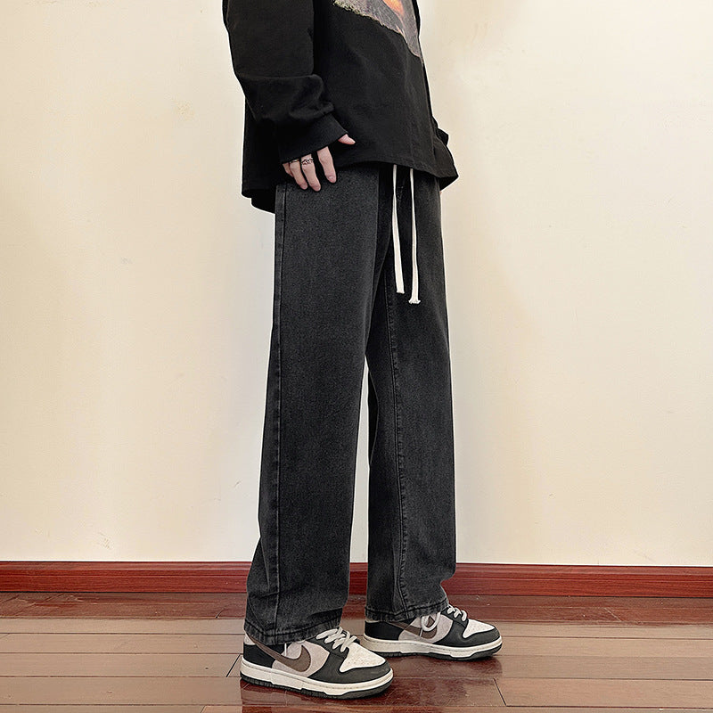 Men's loose Cargo Jeans with elastic waistband and practical pockets Lisslune