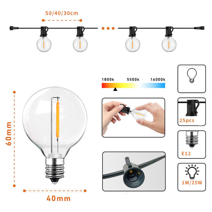 Lisslune | Elegant Solar Bulb String Lights
