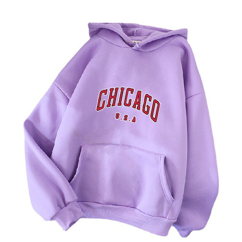 Women’s hoodie with urban Chicago print Lisslune