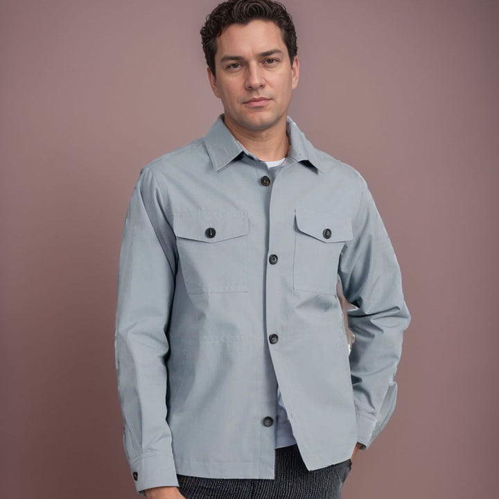 Men's fashionable lightweight chore jacket with practical pockets Lisslune