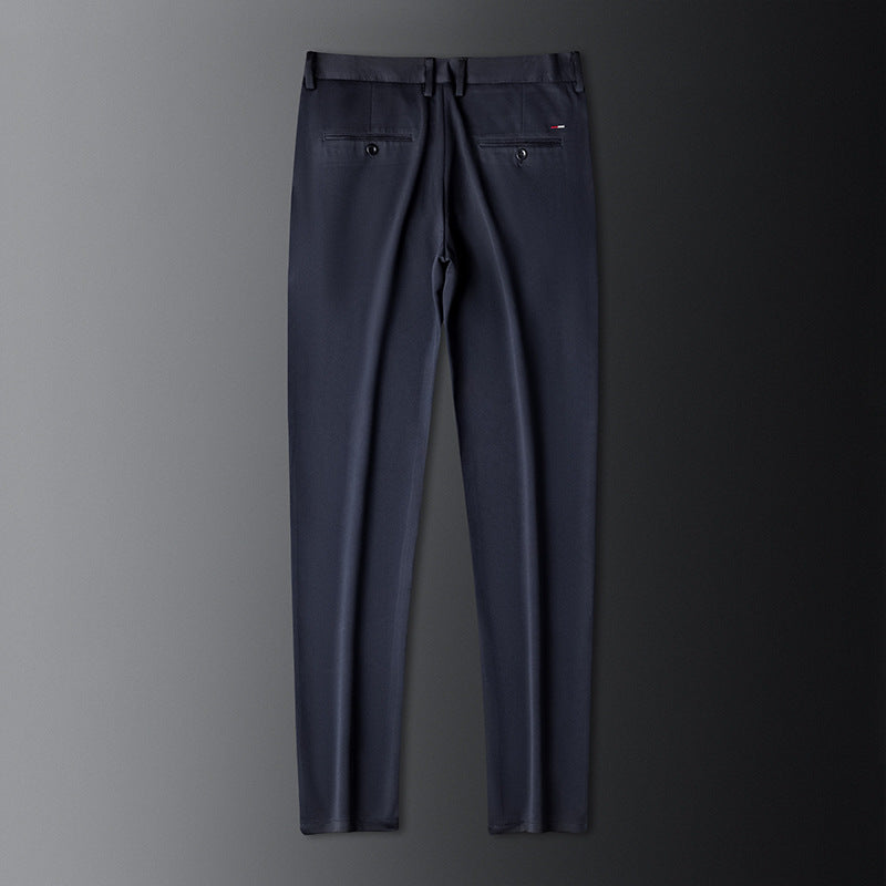 Men's Elegant Slim-Fit Fabric Trousers Lisslune