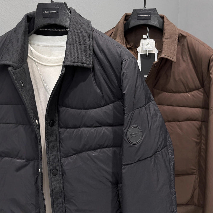 Men's Quilted Casual Jacket with Practical Button Plackets Lisslune