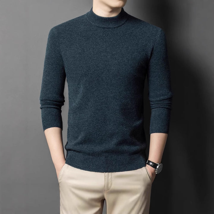 Men's fine knit sweater with high collar Lisslune