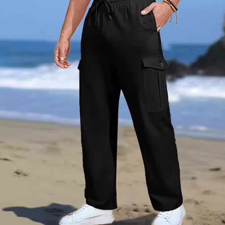 Men's cargo pants with side pockets and adjustable waistband Lisslune