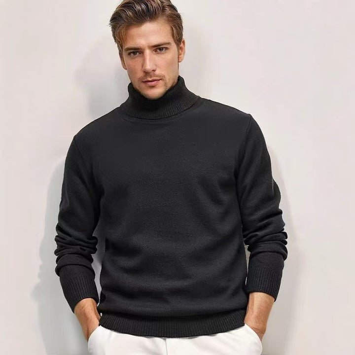 Men's turtleneck sweater made of fine knitting Lisslune