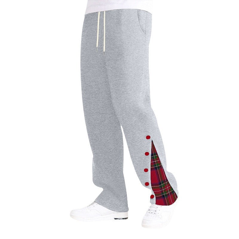 Men's casual pants with buttonable side slit and relaxed fit Lisslune