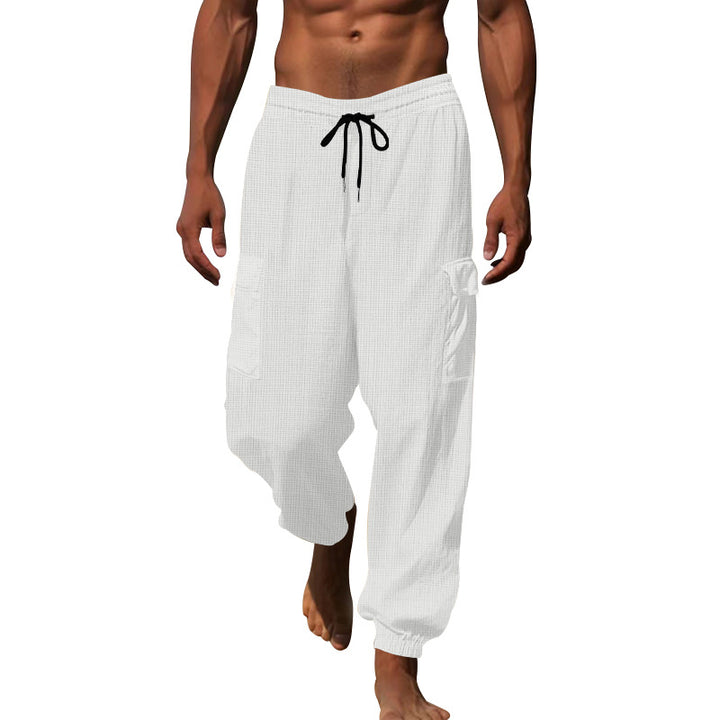 Men's cargo pants with elastic waistband and practical side pockets Lisslune