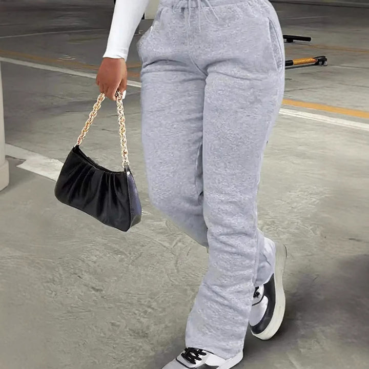 Women's comfortable leisure pants with high waistband Lisslune