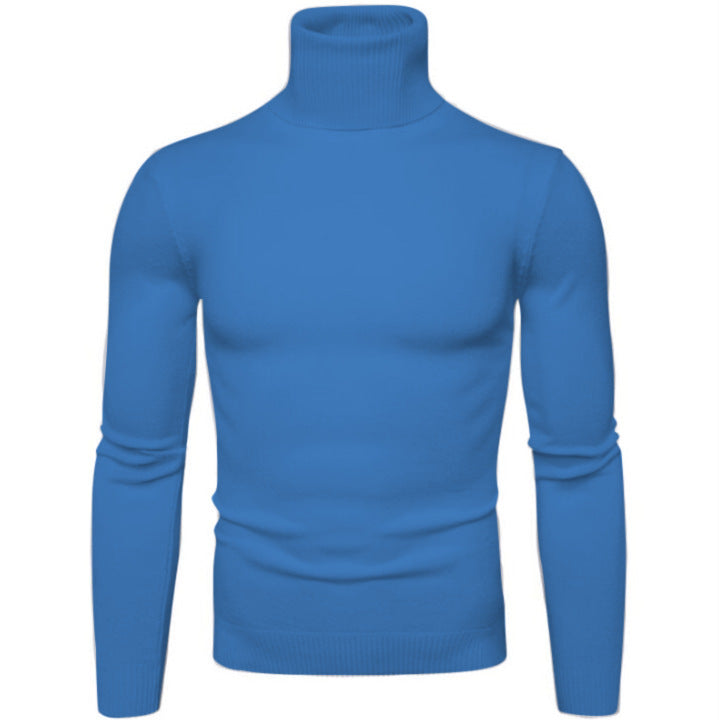 Men's knitted sweater with high collar and slim fit Lisslune