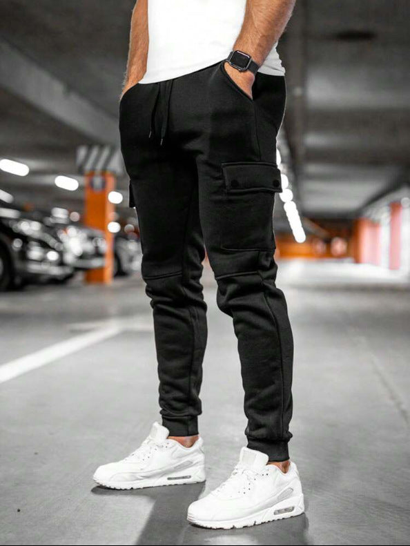Men's sporty cargo jogger pants with practical side pockets Lisslune