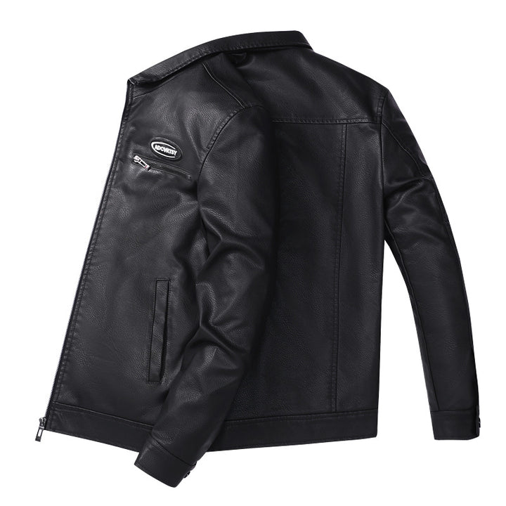 Men's Biker Jacket Made Of Synthetic Leather Lisslune