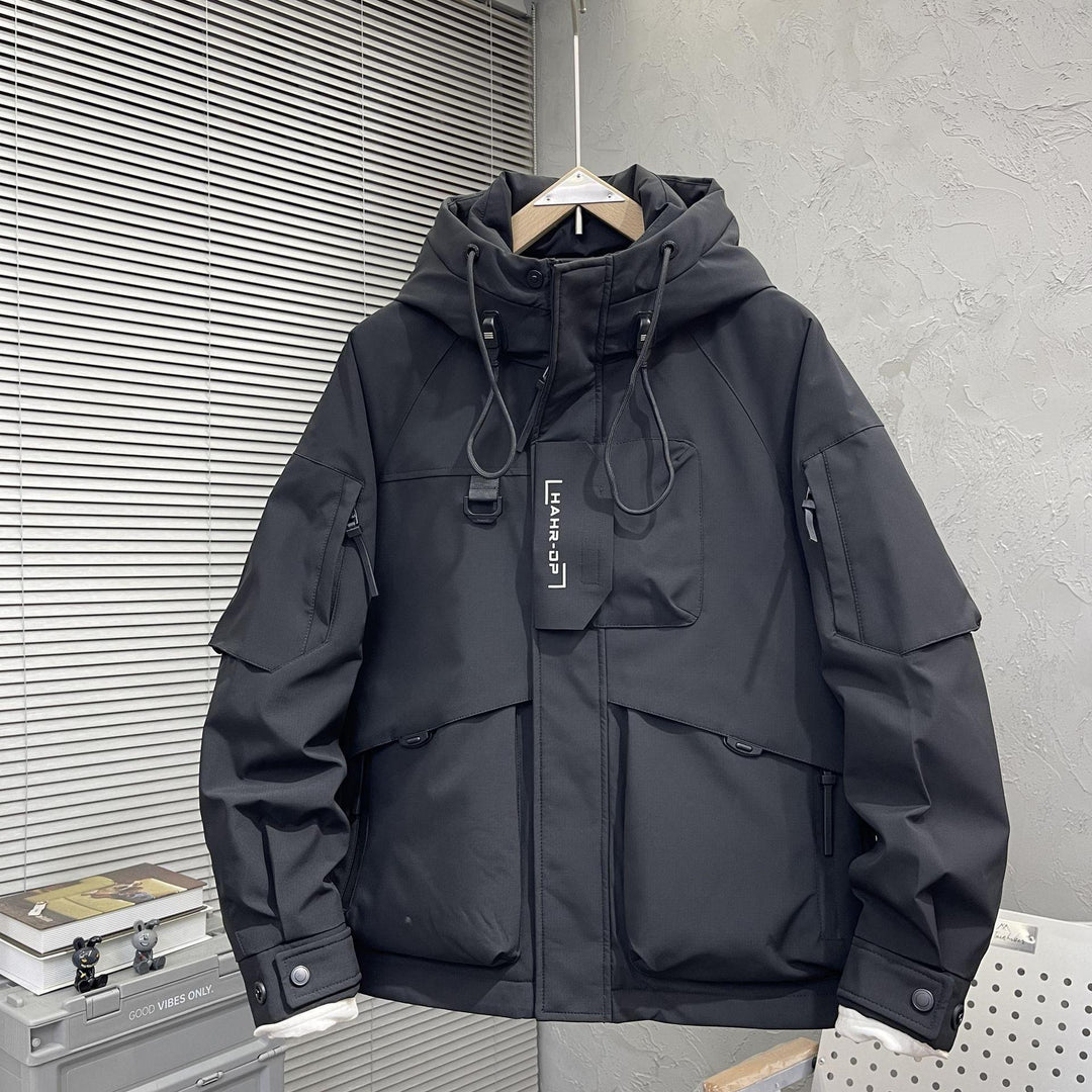 Men's Urban Multifunction Jacket with Adjustable Hood Design Lisslune