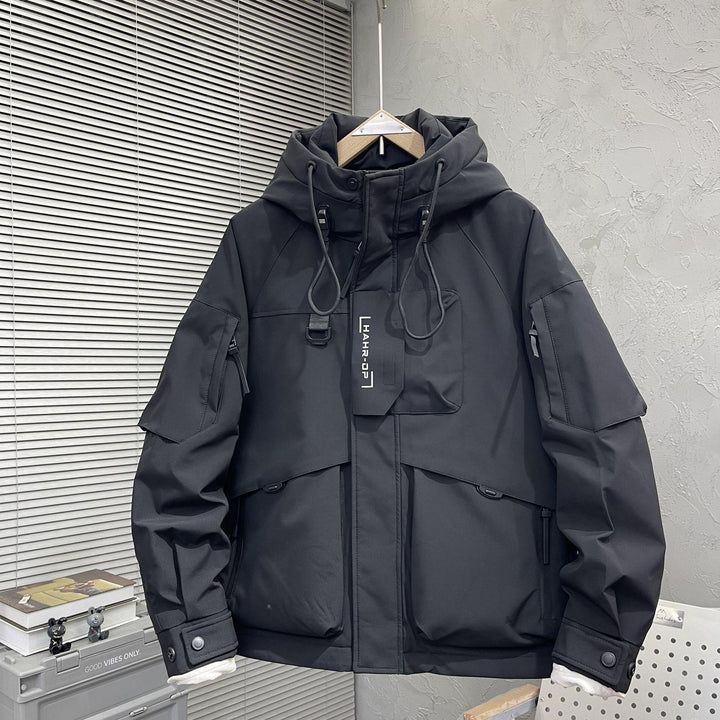 Men's Urban Multifunction Jacket with Adjustable Hood Design Lisslune