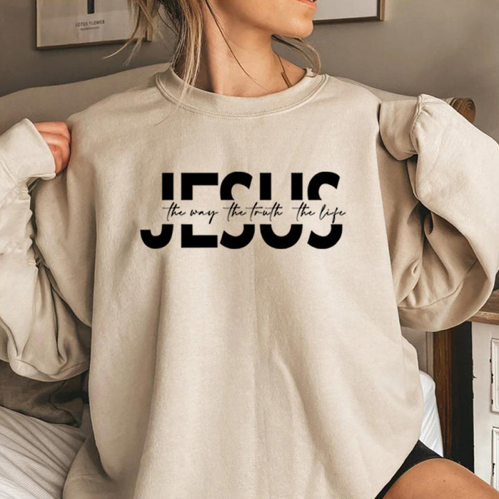 Women's casual sweatshirt with inspirational quote and high wearing comfort Lisslune