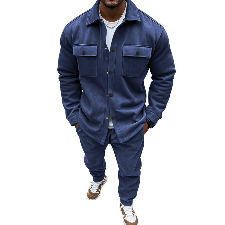 Men's casual tracksuit with functional pockets and durable outer material Lisslune