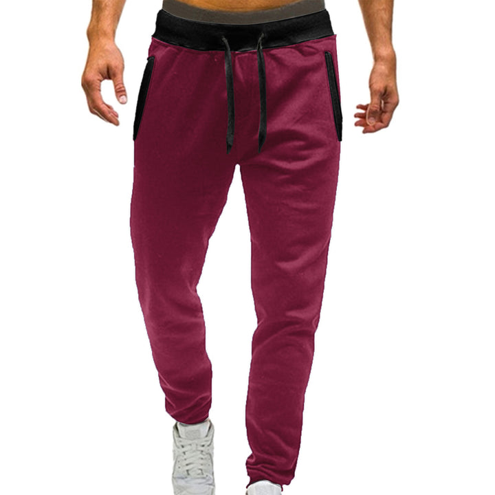Men's Sporty Leisure Pants with Elastic Waistband and Practical Pockets Lisslune