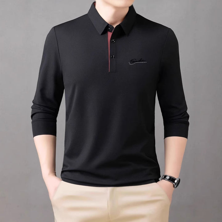 Men's polo shirt with extended sleeves and stylish collar Lisslune