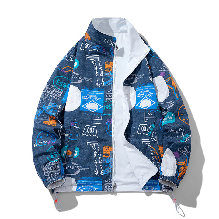 Men's Windproof Transition Jacket with Adjustable Collar and Practical Inner Pockets Lisslune