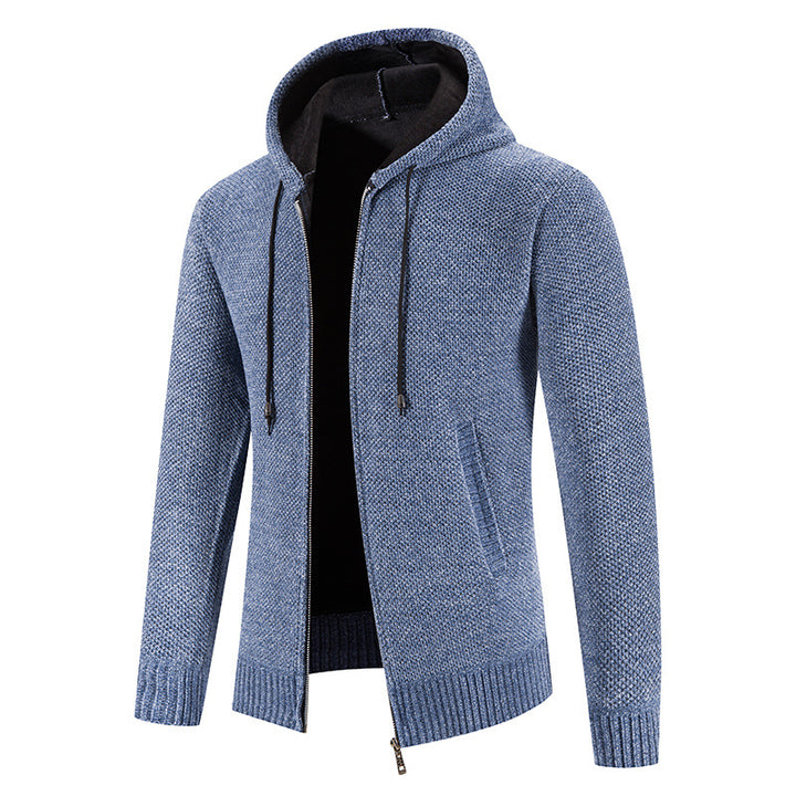 Men's cardigan with hood and textured design Lisslune