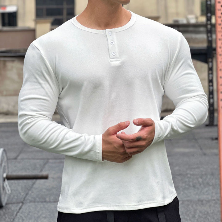 Men's stylish long-sleeve shirt with modern button closure Lisslune