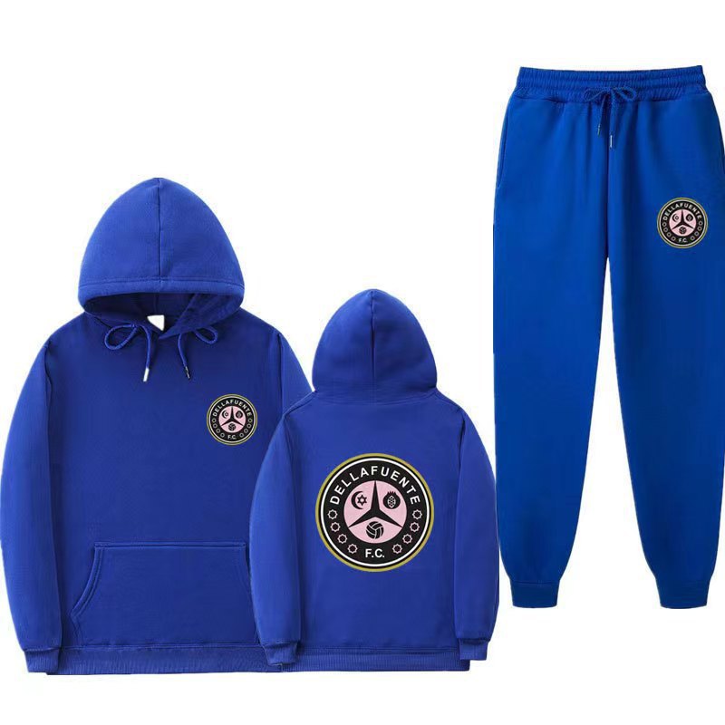 Women's comfortable leisure lounge suit with kangaroo pocket and modern logo Lisslune