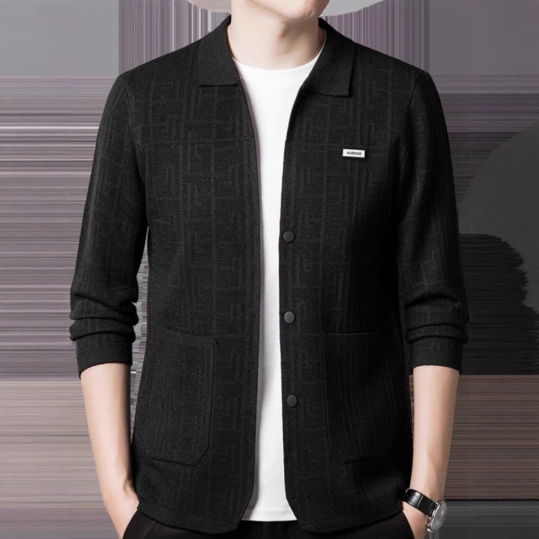 Men's cardigan with unique pattern Lisslune
