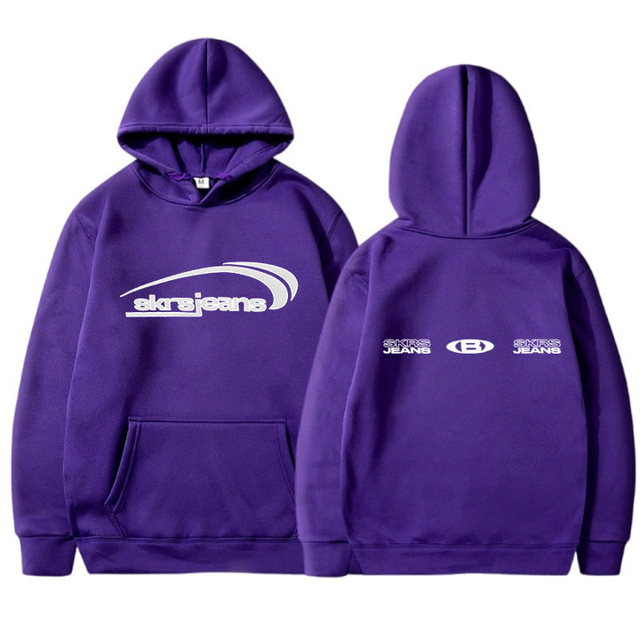 Women's hooded sweatshirt with modern logo design and practical kangaroo pockets Lisslune