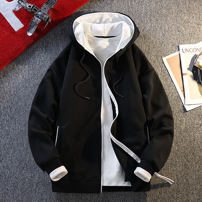 Men's stylish hoodie jacket with contrasting details Lisslune