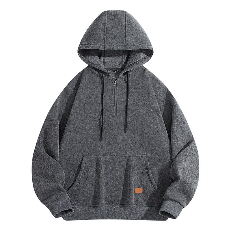 Men's stylish hoodie with half zip and comfortable fit Lisslune