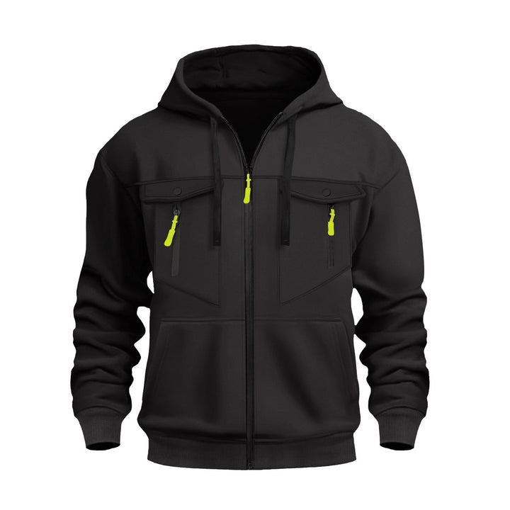 Men's Functional Hoodie Jacket with Practical Zipper Pockets Lisslune