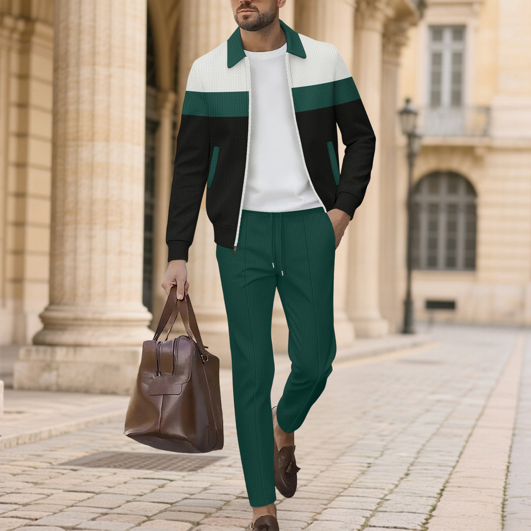 Men's sporty ensemble made of breathable material with quilted design Lisslune