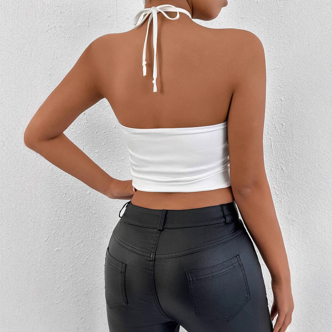 Damen Crop-Top mit raffiniertem Kreuzträger-Design Lisslune