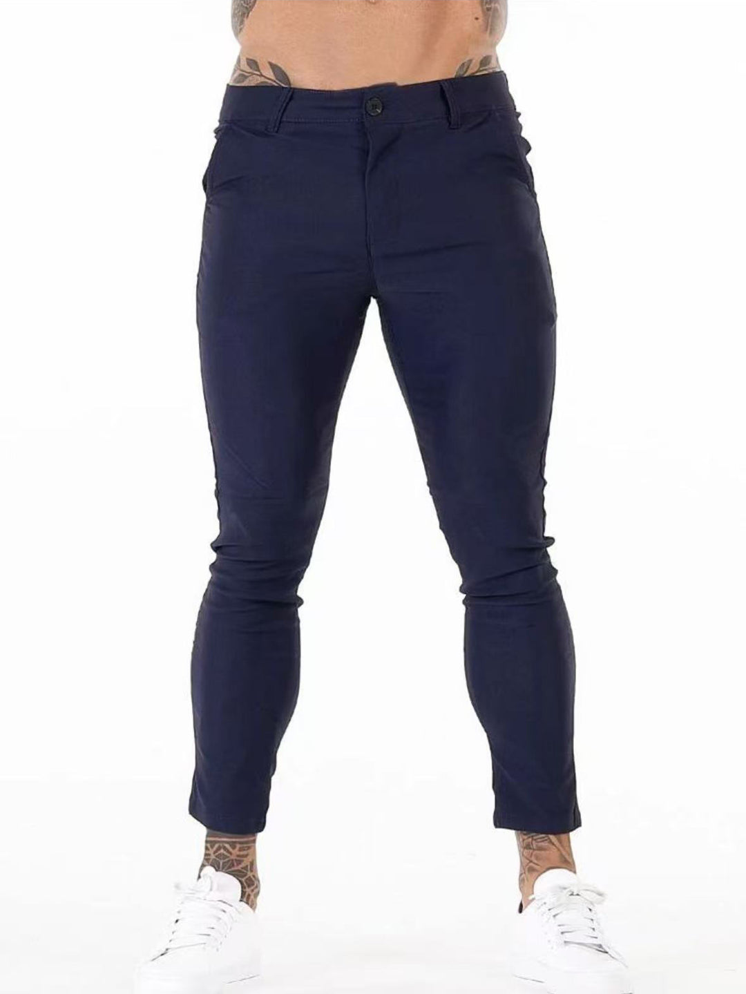 Men's stylish and comfortable slim-fit trousers with elastic waistband and functional pockets Lisslune