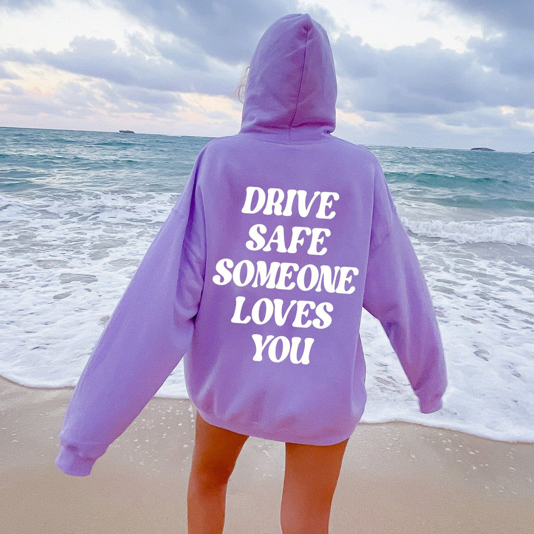 Women's hoodie sweatshirt with inspiring lettering and casual fit Lisslune