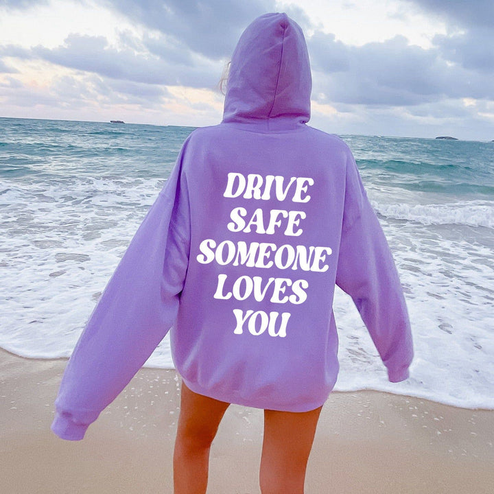Women's hoodie sweatshirt with inspiring lettering and casual fit Lisslune