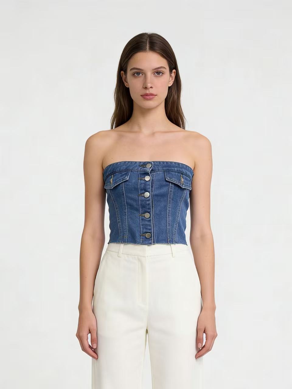 Women's Jeans Bustier Top Lisslune