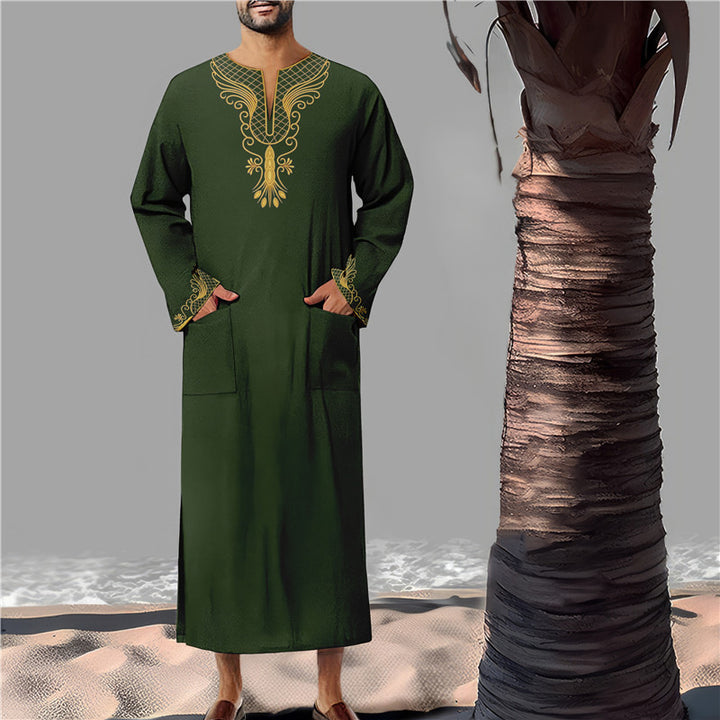 Men's Kaftan with intricate embroidery Lisslune