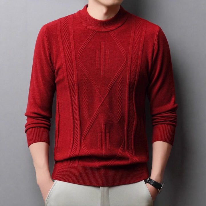 Men's knit sweater with modern structured design Lisslune