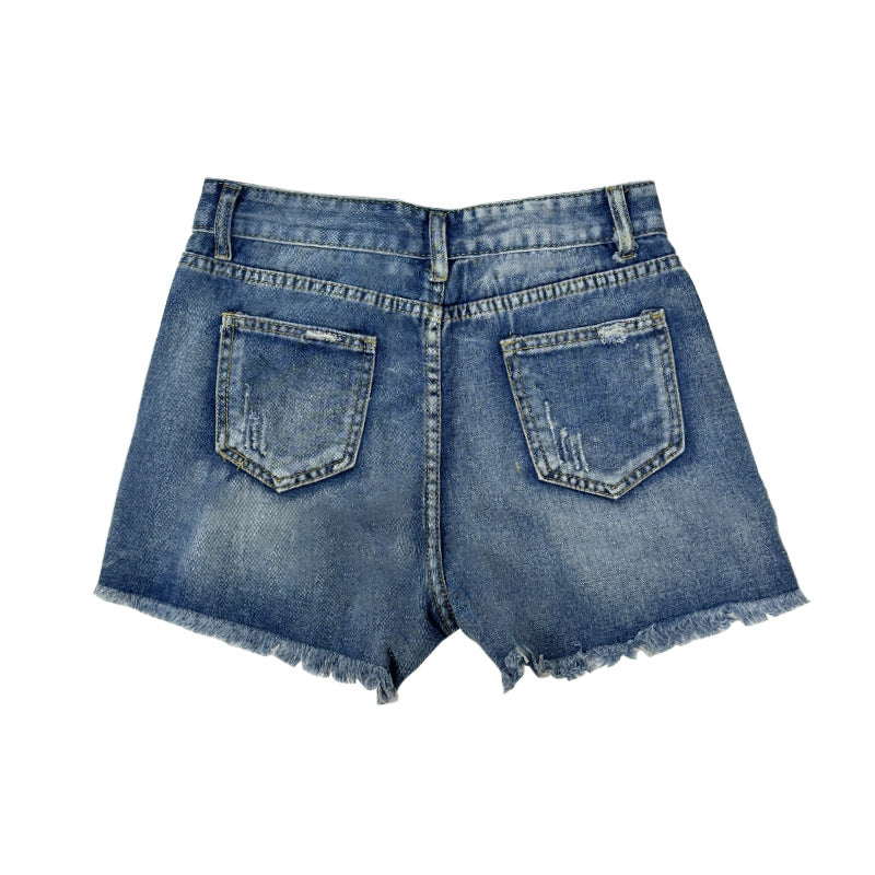 Women Destroyed Denim Shorts Lisslune