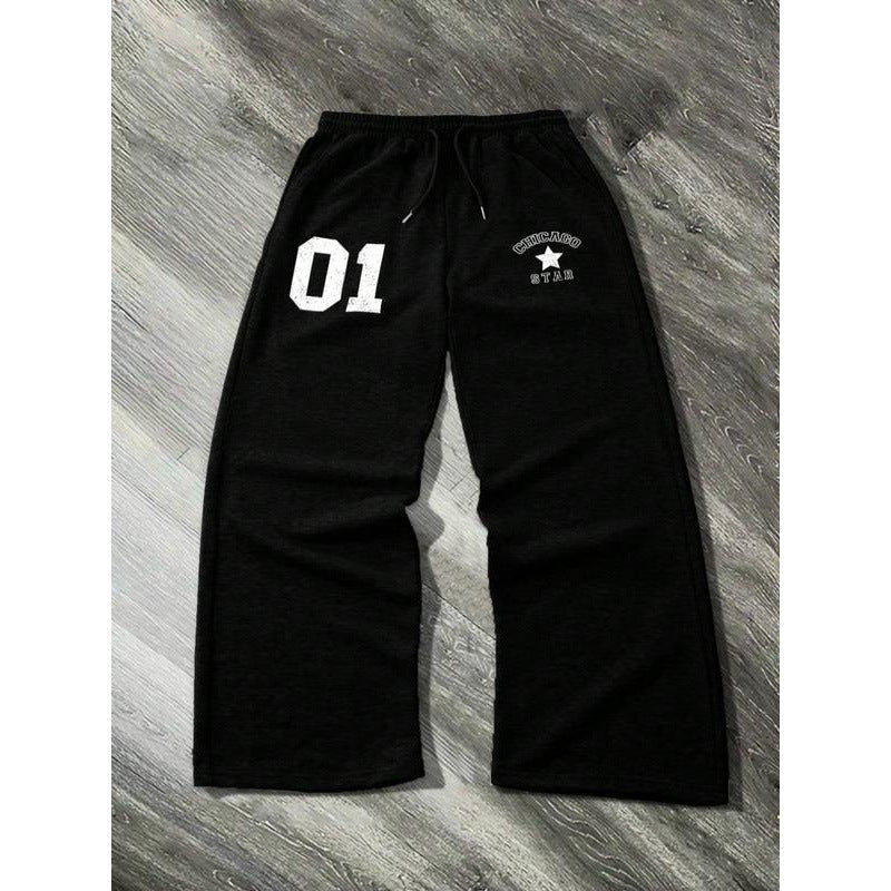 Women’s sporty casual pants with elastic waistband and side pockets Lisslune