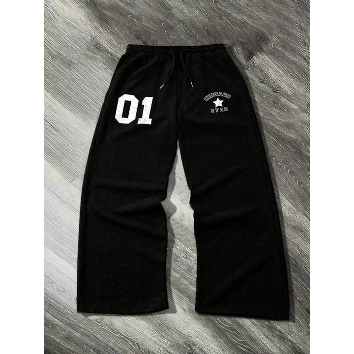 Women’s sporty casual pants with elastic waistband and side pockets Lisslune