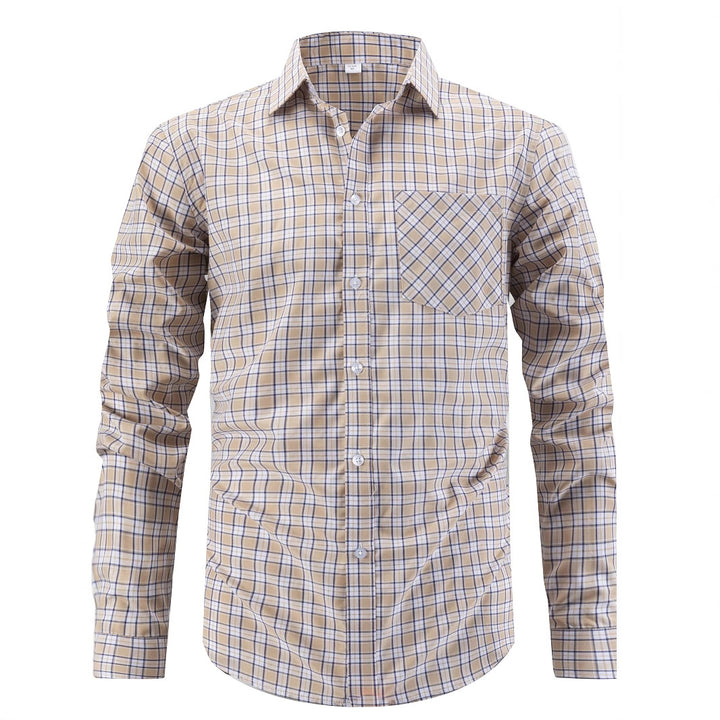 Men's elegant checked shirt with chest pocket Lisslune