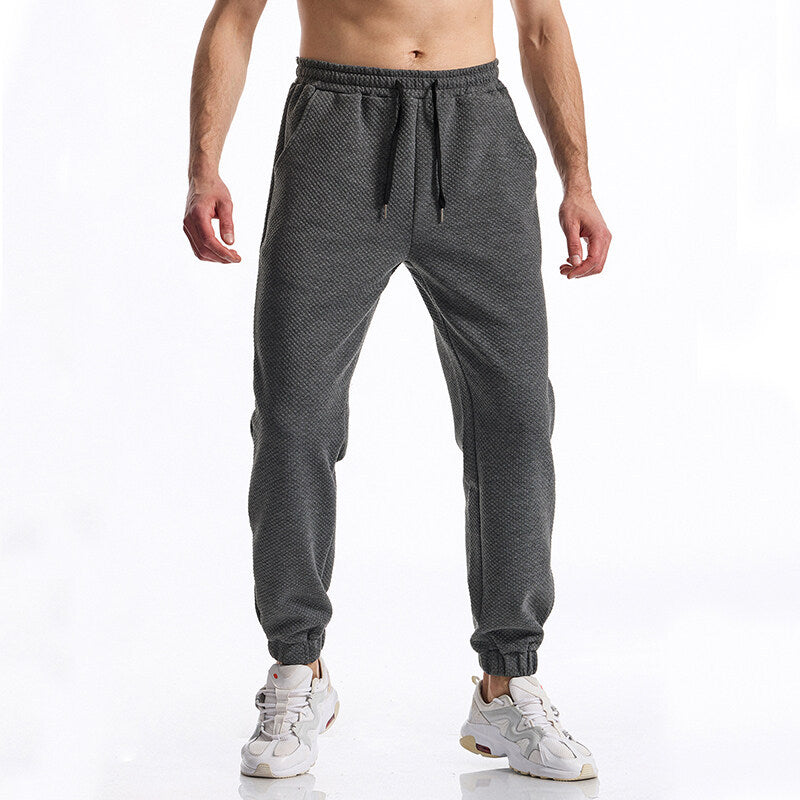 Men's sporty leisure pants with textured surface Lisslune