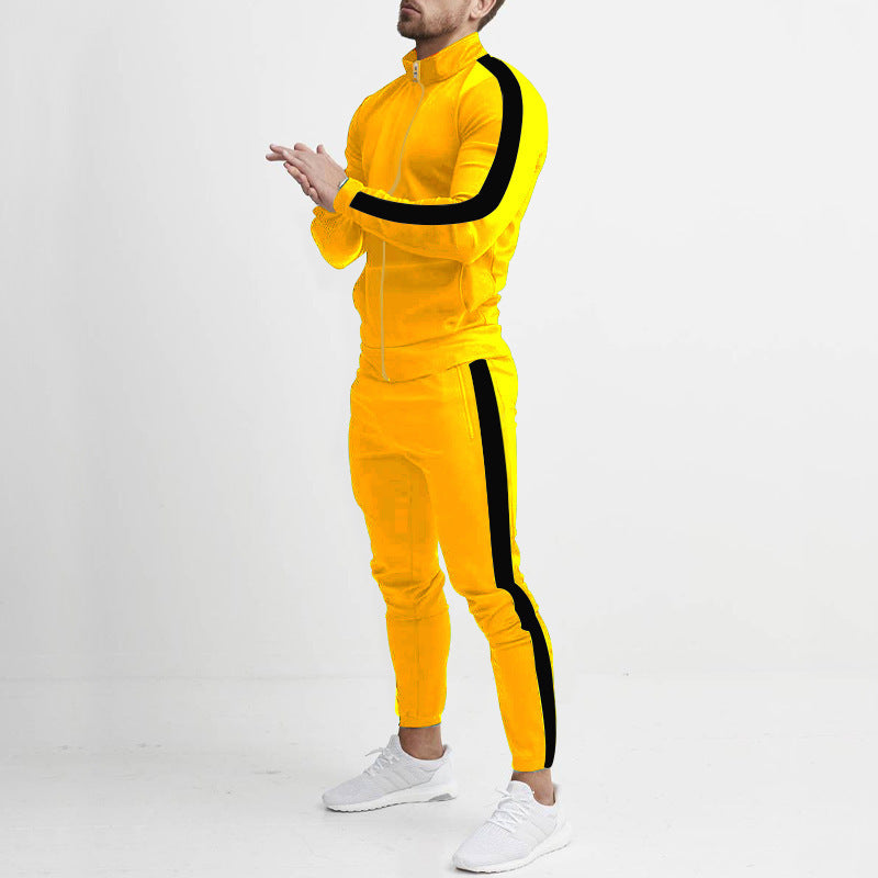 Men's sporty tracksuit with high collar and side zip pockets Lisslune