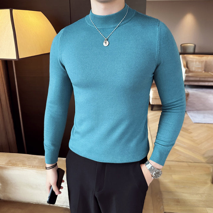 Men's stylish sweater with high collar and elegant fit Lisslune