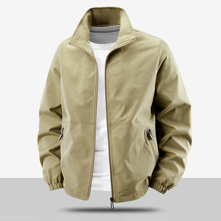Men's Lightweight Functional Jacket with Adjustable Collar and Practical Pockets Lisslune