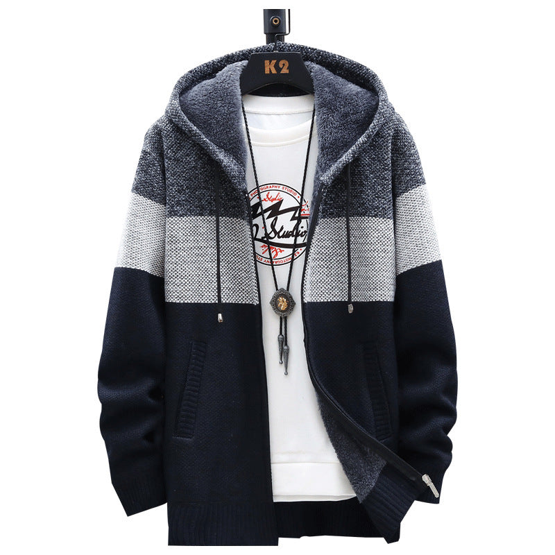 Men's stylish hoodie jacket with textured design Lisslune