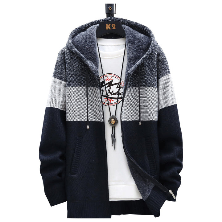 Men's stylish hoodie jacket with textured design Lisslune
